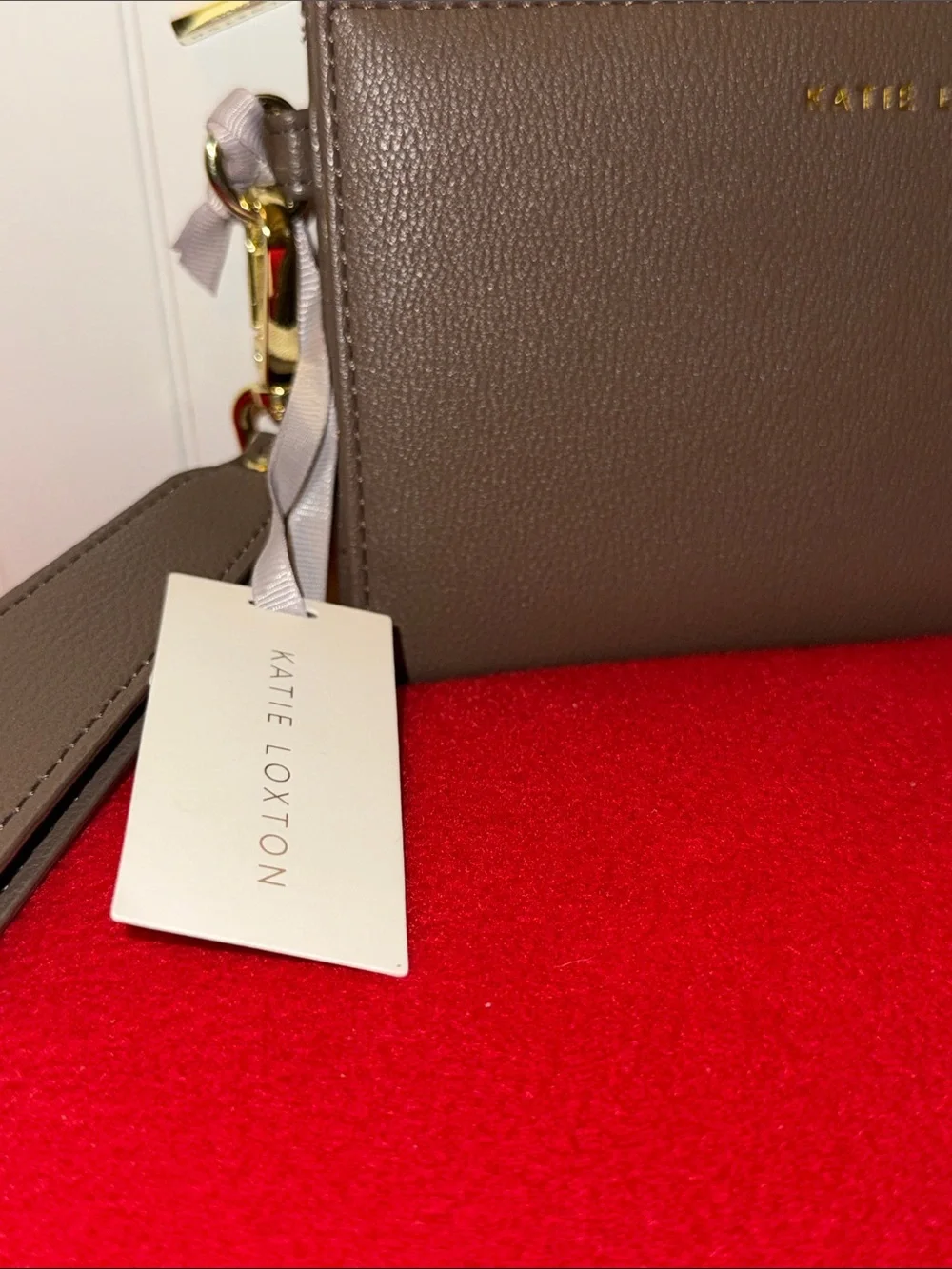 Katie Loxton Zip Zana Wristlet Wallet Mocha